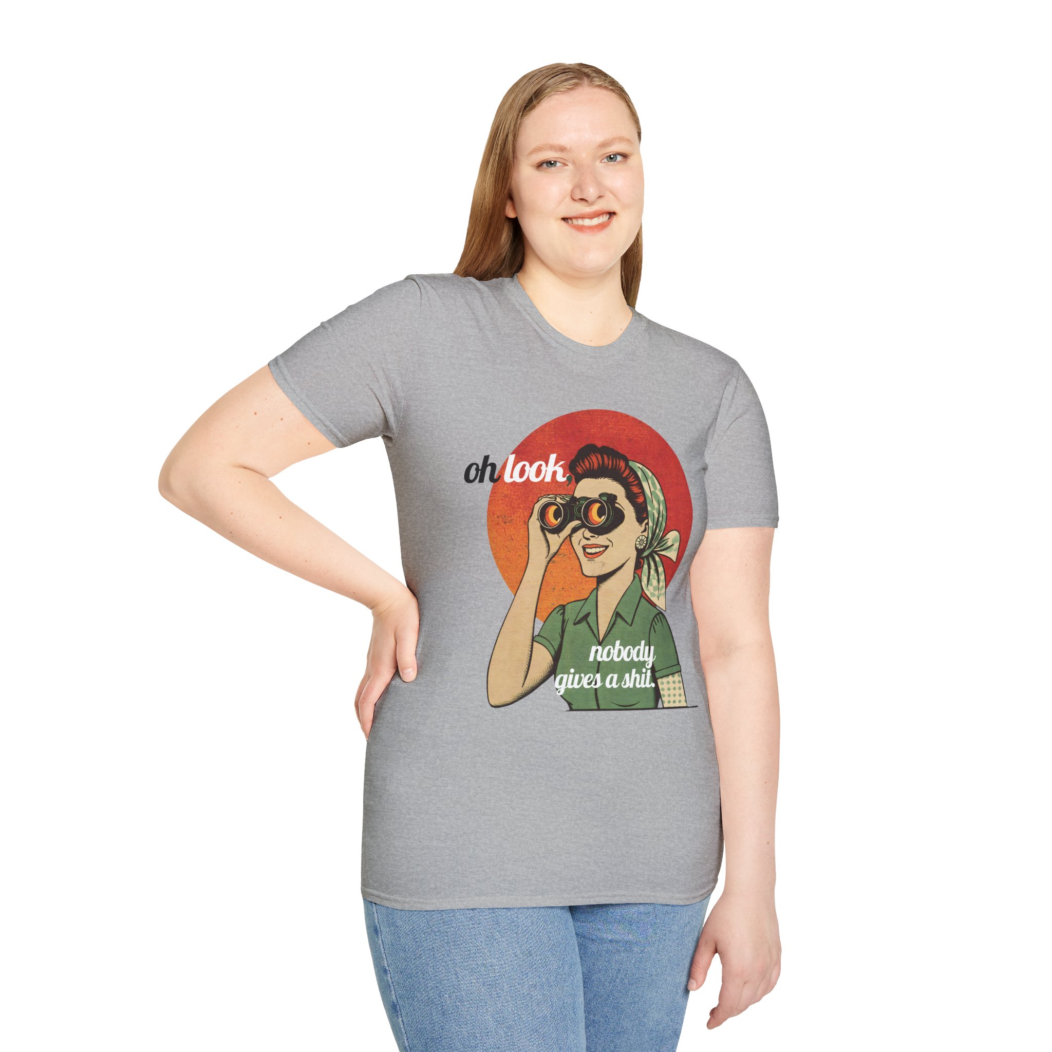 Oh Look Nobody Gives a Shit Retro Funny T Shirt - Image 11