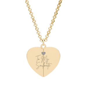 Hidden Message Heart Necklace — Engravable Secret Message Locket Pendant