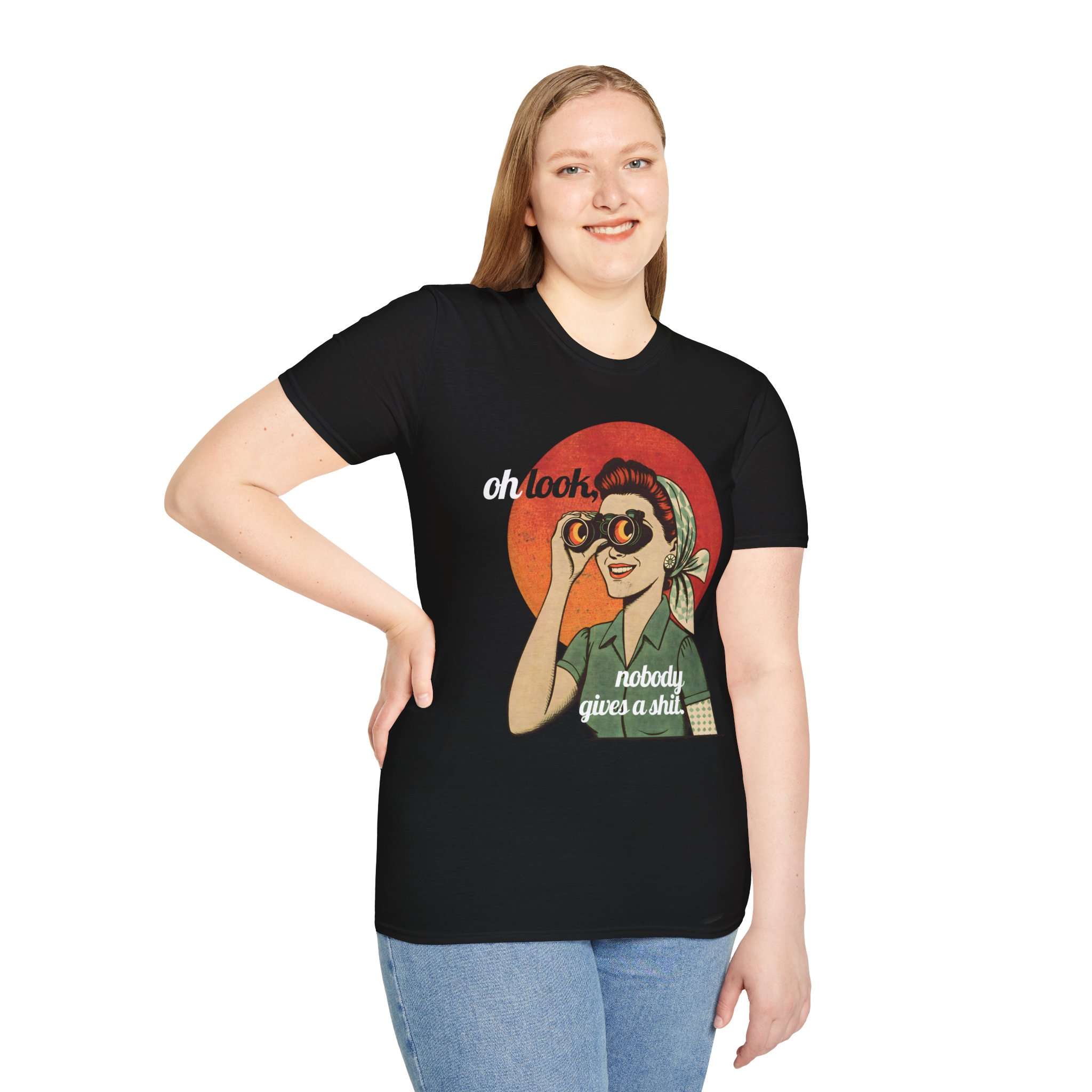 Oh Look Nobody Gives a Shit Retro Funny T Shirt - Image 15