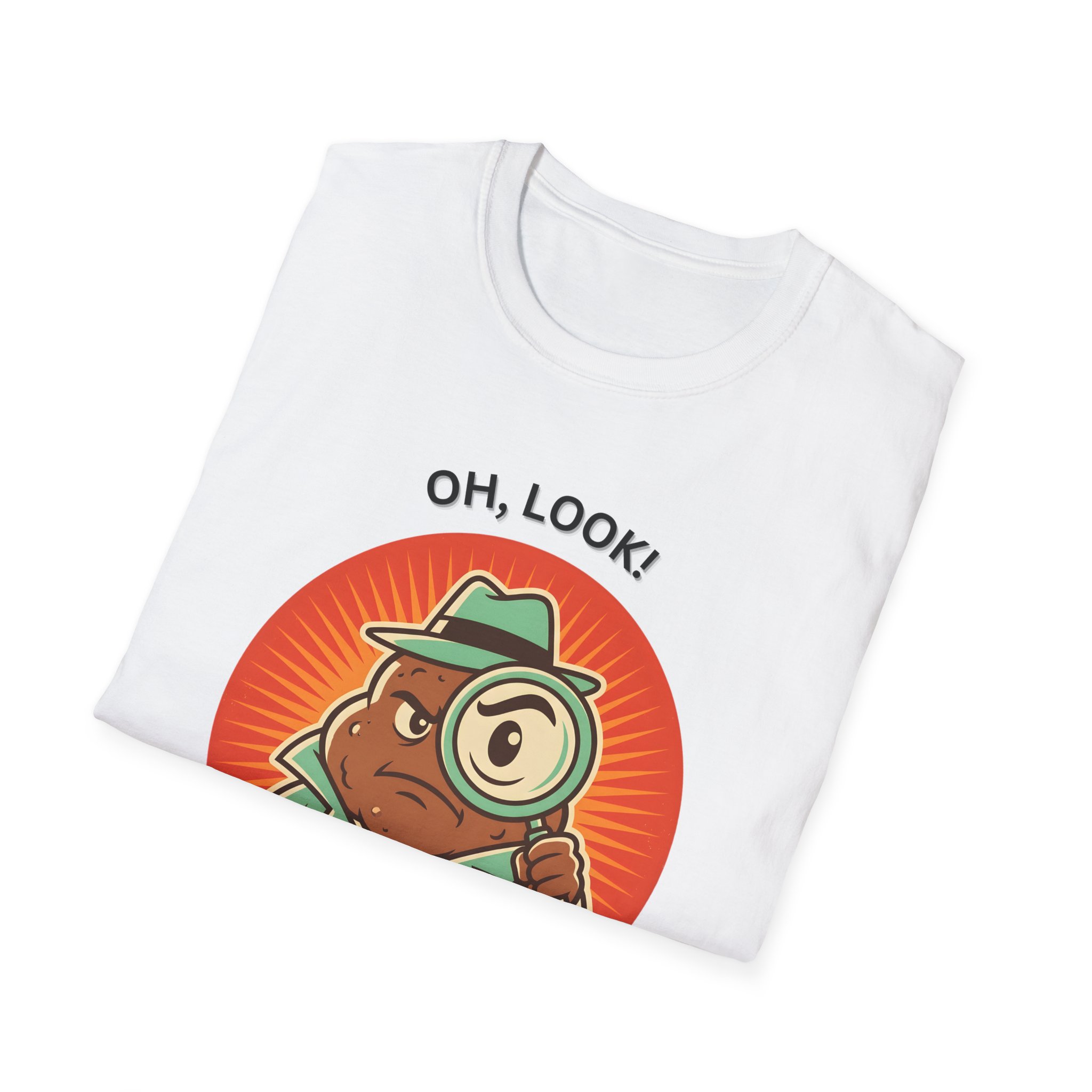 Cartoon Detective “Oh, look! Nobody gives a shit” Funny Humor Graphic T shirt - Image 2