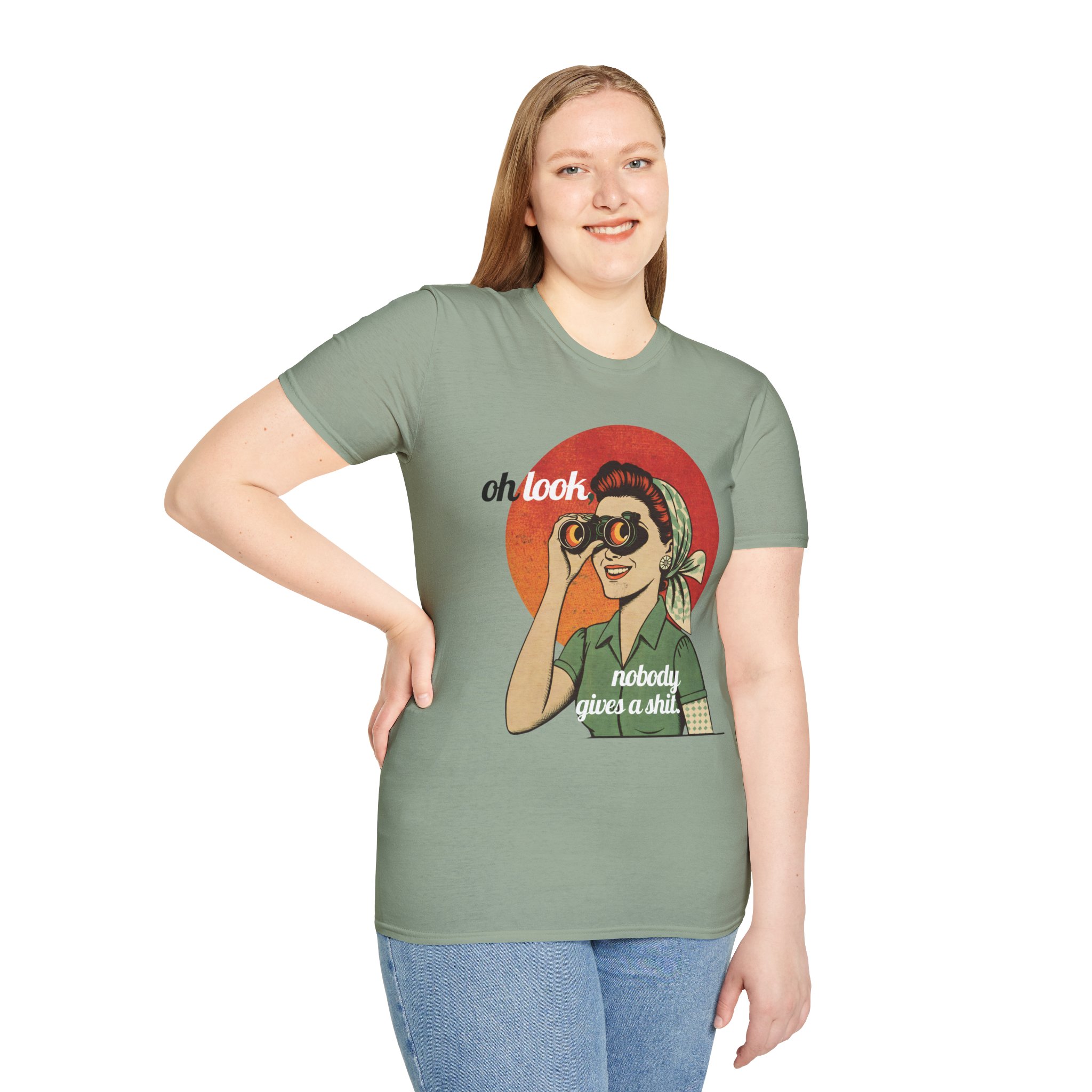 Oh Look Nobody Gives a Shit Retro Funny T Shirt - Image 19