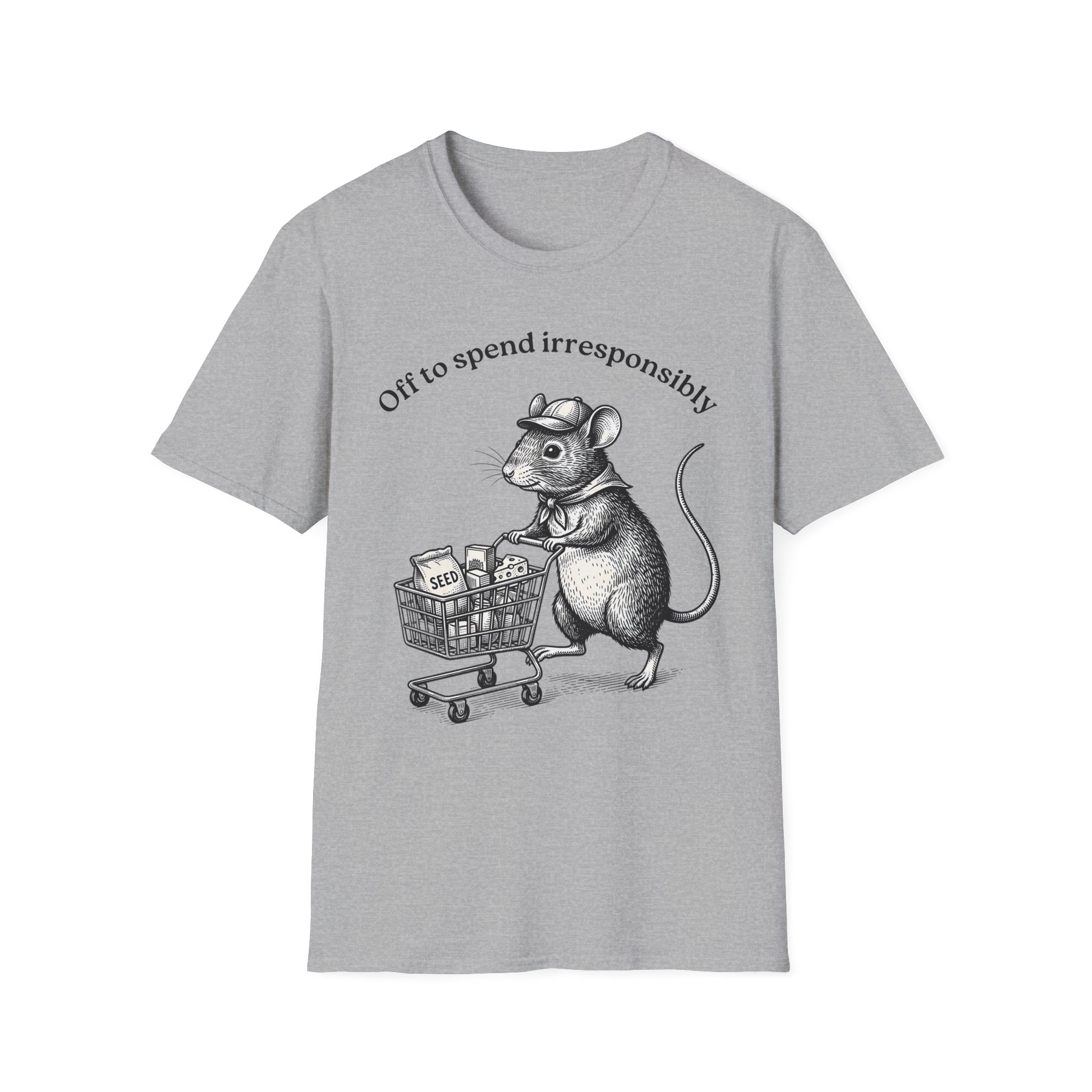 Shopping Mouse T‑Shirt — "Off to Spend Irresponsibly" - Image 9