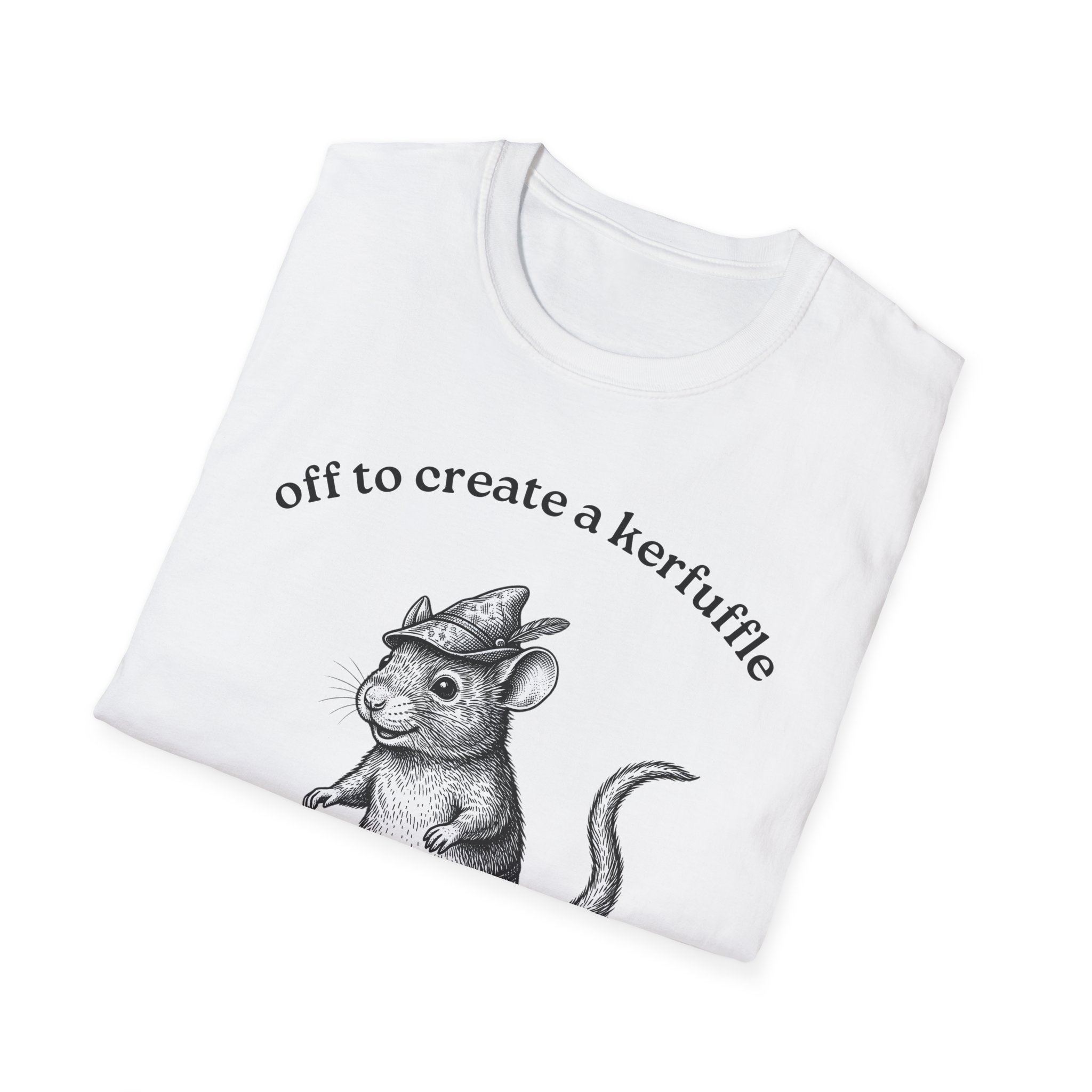 Unique Skateboard Mouse T-Shirt — “Off to Create a Kerfuffle” - Image 2