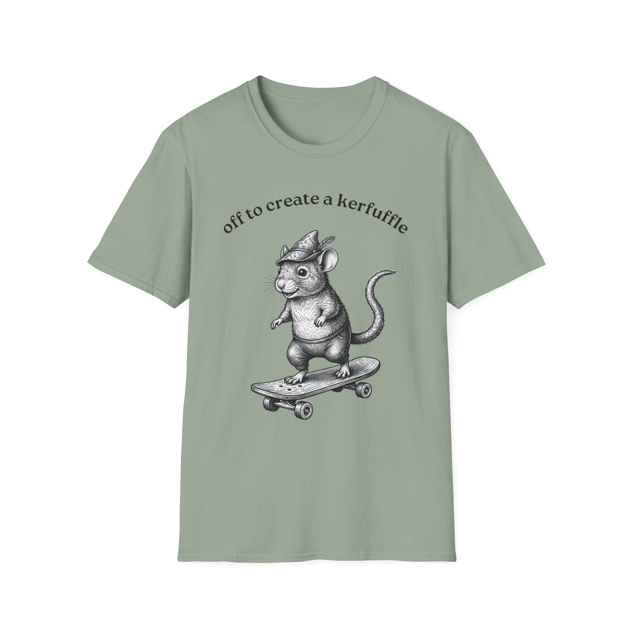 Unique Skateboard Mouse T-Shirt — “Off to Create a Kerfuffle” - Image 10