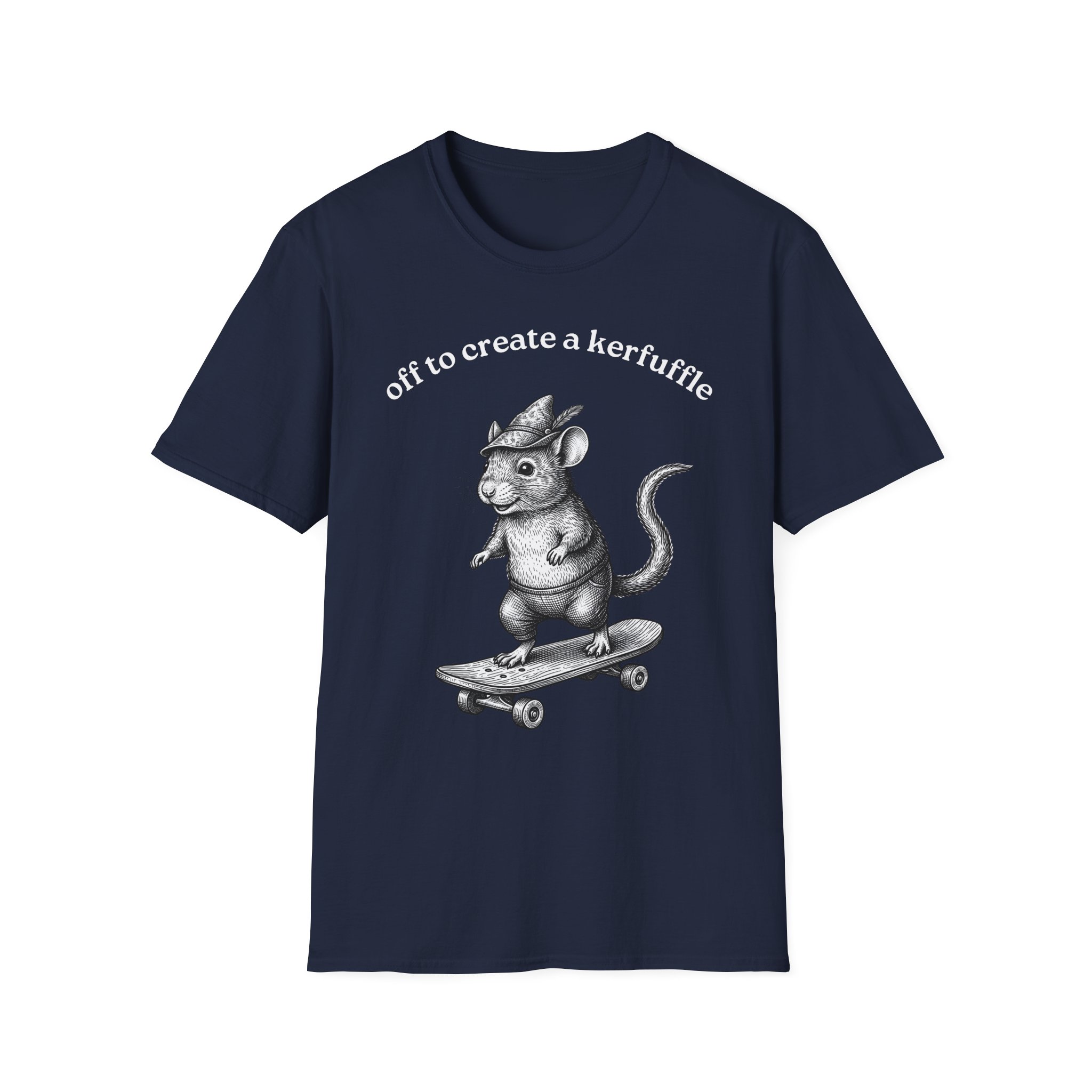 Unique Skateboard Mouse T-Shirt — “Off to Create a Kerfuffle” - Image 12