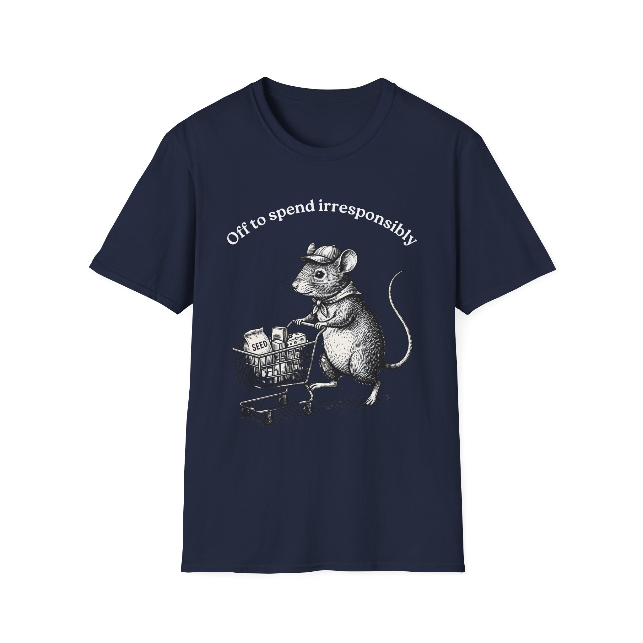 Shopping Mouse T‑Shirt — "Off to Spend Irresponsibly" - Image 17