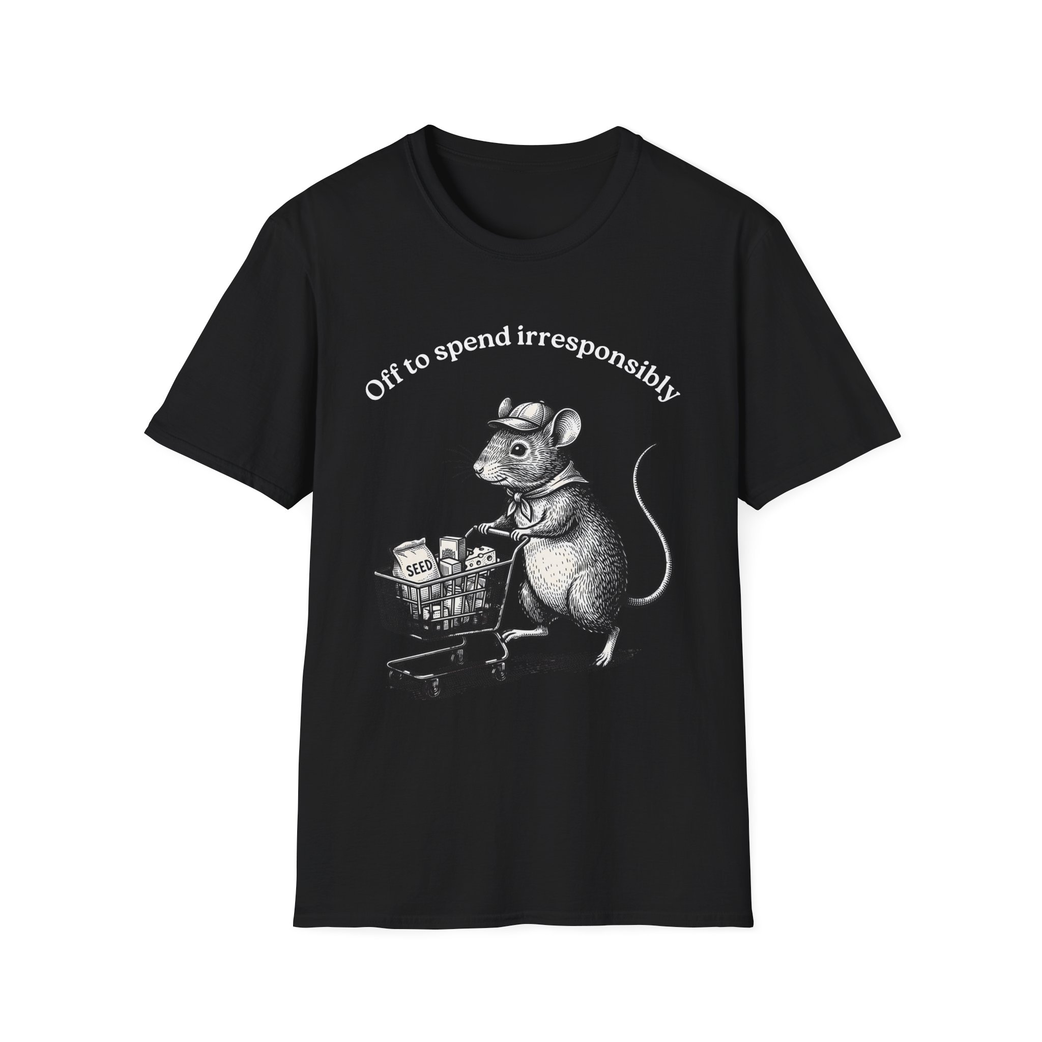 Shopping Mouse T‑Shirt — "Off to Spend Irresponsibly" - Image 5