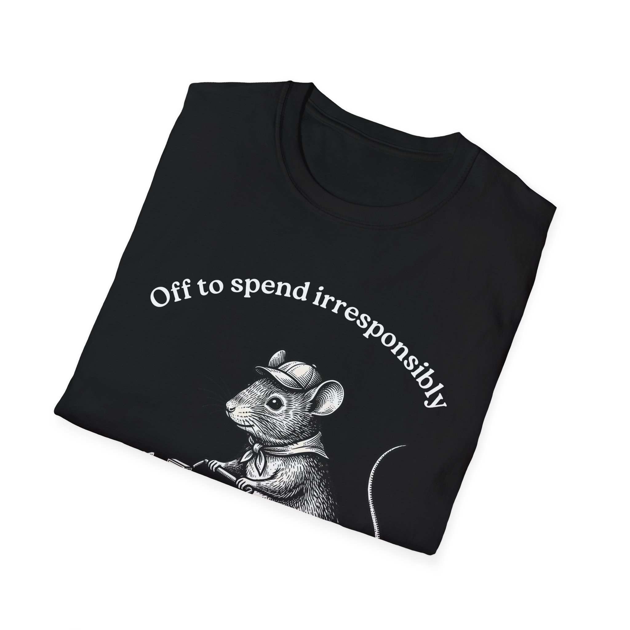Shopping Mouse T‑Shirt — "Off to Spend Irresponsibly" - Image 8